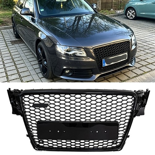 Hochglänz schwarz waben grill - schwarz,
